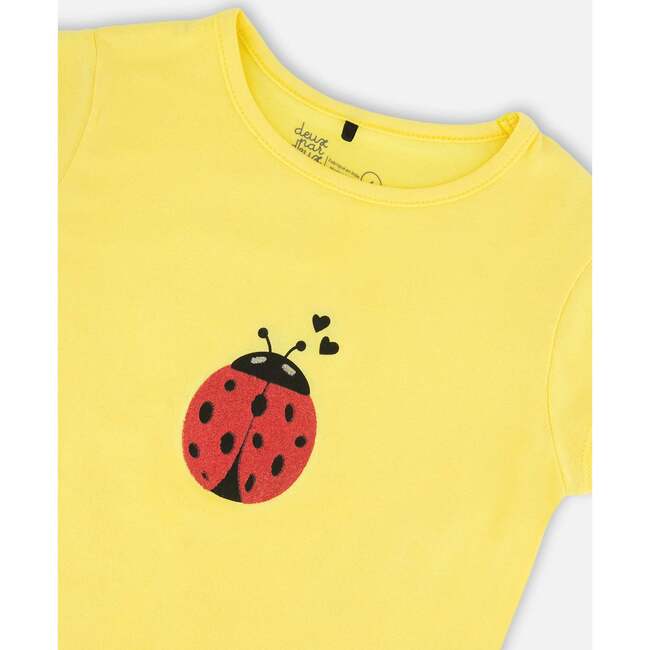 Organic Cotton Jersey T-Shirt, Ladybug Yellow - T-Shirts - 4