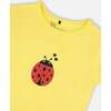 Organic Cotton Jersey T-Shirt, Ladybug Yellow - T-Shirts - 4