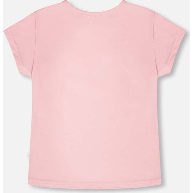 Organic Cotton Jersey T-Shirt, Flower Dusty Pink - T-Shirts - 3
