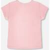 Organic Cotton Jersey T-Shirt, Flower Dusty Pink - T-Shirts - 3