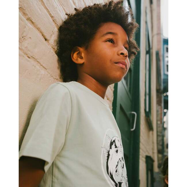 Organic Cotton Jersey T-Shirt, Fish Sage