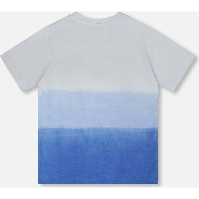 Organic Cotton Jersey T-Shirt, Gradient Pale Blue - T-Shirts - 3