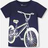 Organic Cotton Jersey T-Shirt, Dark Blue - T-Shirts - 1 - thumbnail