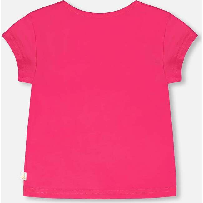 Organic Cotton Jersey T-Shirt, Flowers Pink - T-Shirts - 3