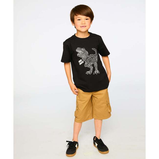Organic Cotton Jersey T-Shirt, Dino Black