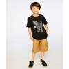 Organic Cotton Jersey T-Shirt, Dino Black - T-Shirts - 2