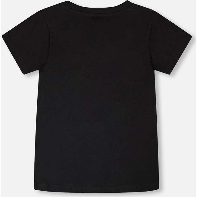 Organic Cotton Jersey T-Shirt, Dino Black - T-Shirts - 3