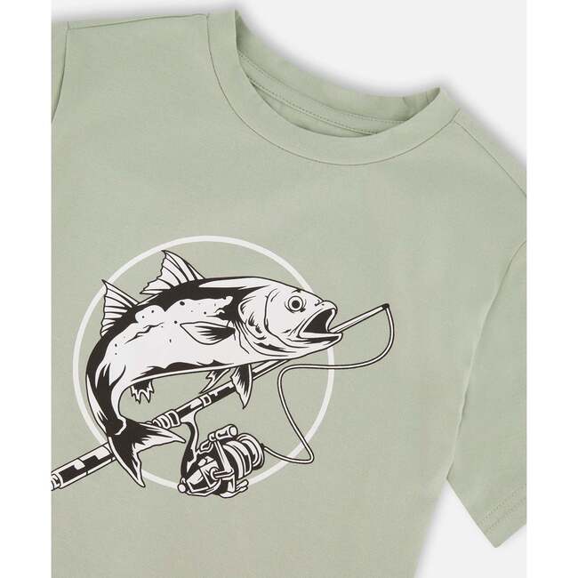 Organic Cotton Jersey T-Shirt, Fish Sage - T-Shirts - 5