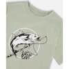 Organic Cotton Jersey T-Shirt, Fish Sage - T-Shirts - 5
