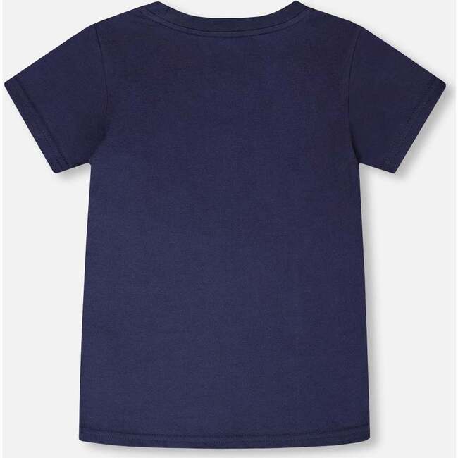 Organic Cotton Jersey T-Shirt, Dark Blue - T-Shirts - 4