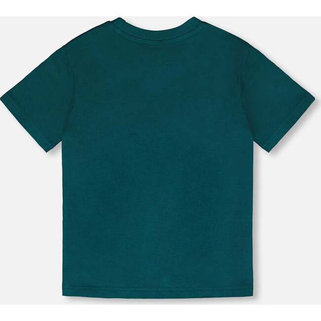 Organic Cotton Jersey T-Shirt, Dark Turquoise - T-Shirts - 4