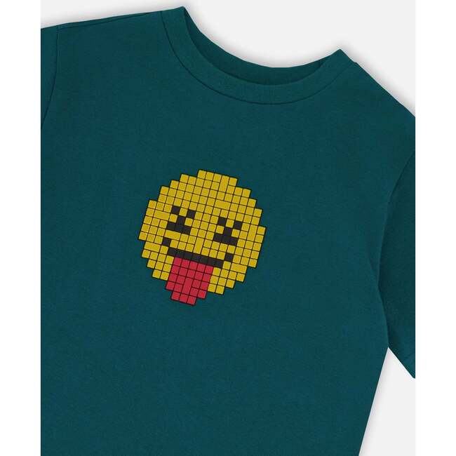 Organic Cotton Jersey T-Shirt, Dark Turquoise - T-Shirts - 5