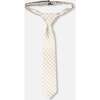 Neck Tie, White And Sand Check - Bowties & Ties - 1 - thumbnail