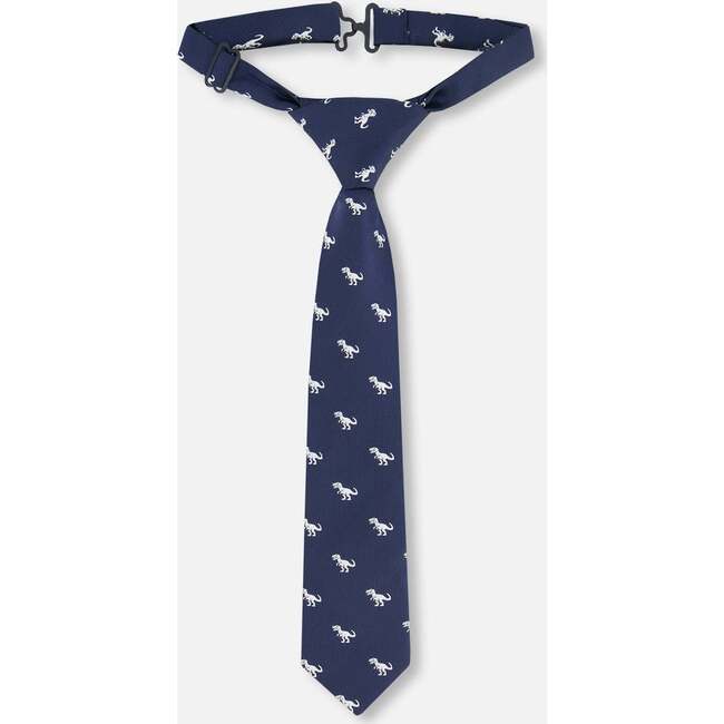 Neck Tie, Blue Dino Print
