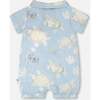 Muslin Romper, Blue Turtle Print - Rompers - 4