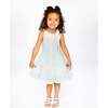 Multi-Tiered Dress, White And Blue Stripes - Dresses - 2