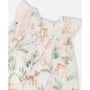 Muslin Dress And Bloomer Set, Peach Deer Print - Dresses - 5