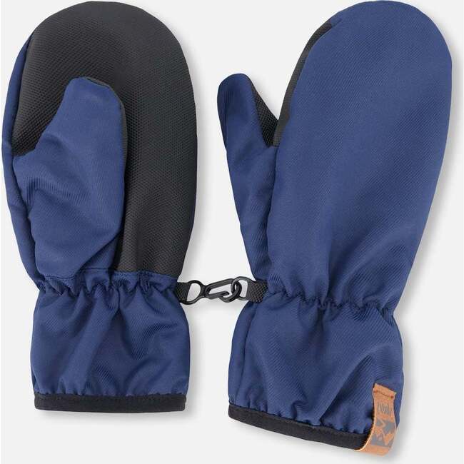 Mid-Season Mittens In Recycled Polyester, Navy Blue