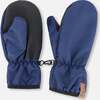 Mid-Season Mittens In Recycled Polyester, Navy Blue - Gloves - 1 - thumbnail