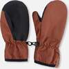 Mid-Season Mittens In Recycled Polyester, Brown - Gloves - 1 - thumbnail