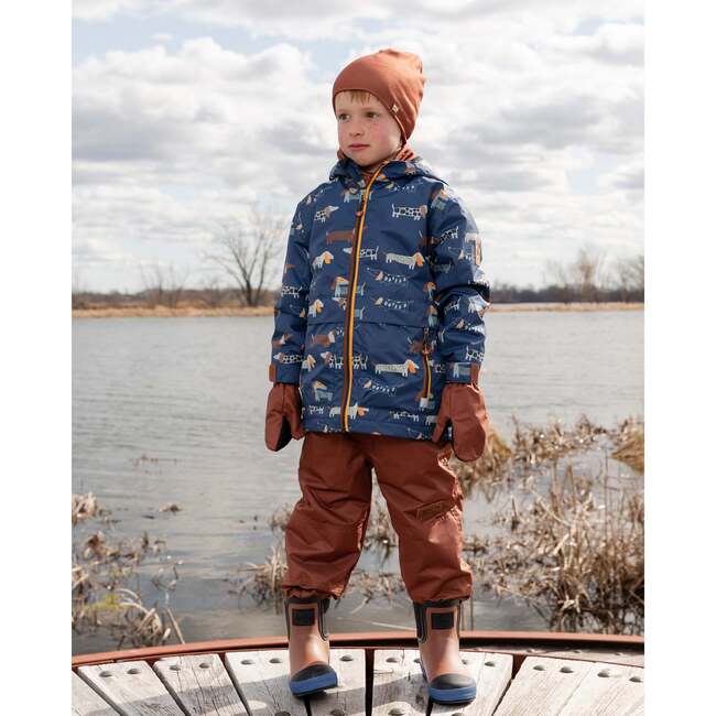 Mid-Season Mittens In Recycled Polyester, Brown