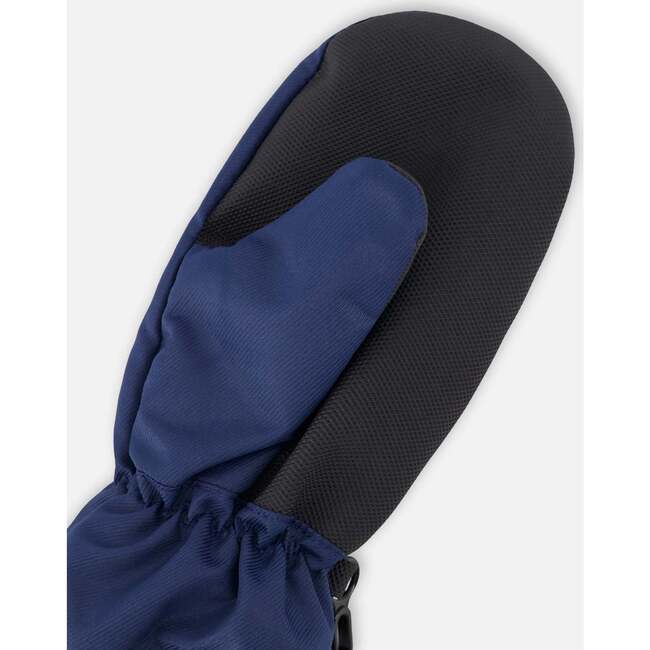 Mid-Season Mittens In Recycled Polyester, Navy Blue - Gloves - 4