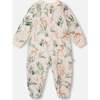 Organic Cotton Jersey One-Piece Pajamas Peach Deer Print, Peach Deer Print - Pajamas - 1 - thumbnail
