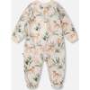Organic Cotton Jersey One-Piece Pajamas Peach Deer Print, Peach Deer Print - Pajamas - 2 - thumbnail