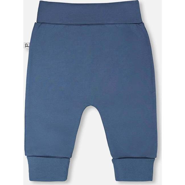 Organic Cotton Jersey Evolutive Pants, Medium Blue