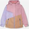 Mid-Season Jacket In Recycled Polyester, Mauve, Lilac & Beige - Jackets - 1 - thumbnail