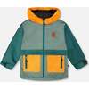 Mid-Season Jacket, Dark Green And Orange - Jackets - 1 - thumbnail