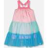 Mesh Dress, Pink And Blue - Dresses - 1 - thumbnail