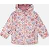 Mid-Season Jacket, Pink Printed Butterflies - Jackets - 1 - thumbnail