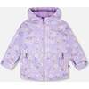 Mid-Season Jacket, Purple Printed Daisies - Jackets - 1 - thumbnail