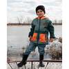Mid-Season Jacket, Dark Green And Orange - Jackets - 2