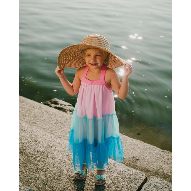 Mesh Dress, Pink And Blue