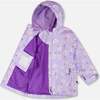 Mid-Season Jacket, Purple Printed Daisies - Jackets - 2