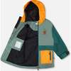 Mid-Season Jacket, Dark Green And Orange - Jackets - 3