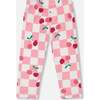Organic Cotton Jersey Capri, Pink Printed Cherries - Leggings - 3