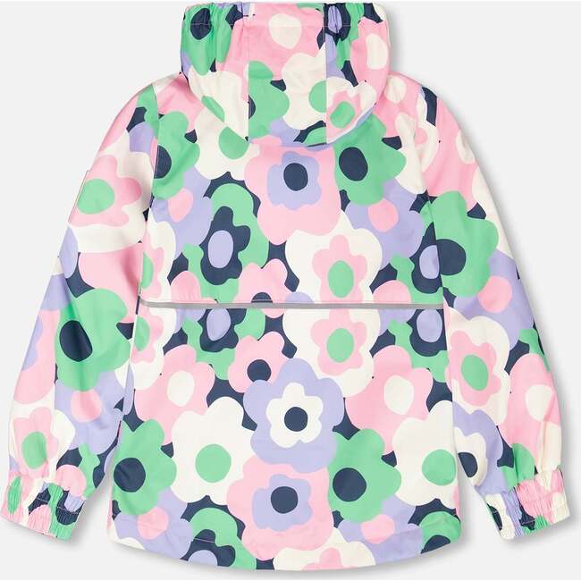 Mid-Season Jacket, Black Floral Print - Jackets - 3