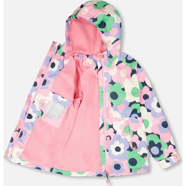 Mid-Season Jacket, Black Floral Print - Jackets - 4