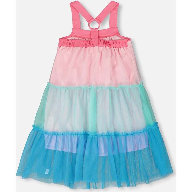 Mesh Dress, Pink And Blue - Dresses - 4