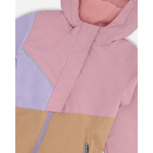 Mid-Season Jacket In Recycled Polyester, Mauve, Lilac & Beige - Jackets - 5