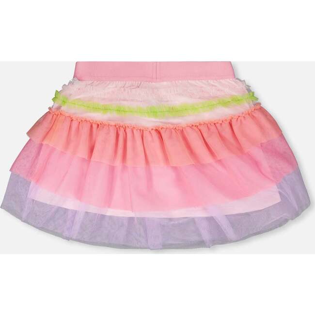 Mesh Skirt With Frills, Multicolor - Skirts - 3