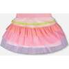 Mesh Skirt With Frills, Multicolor - Skirts - 3