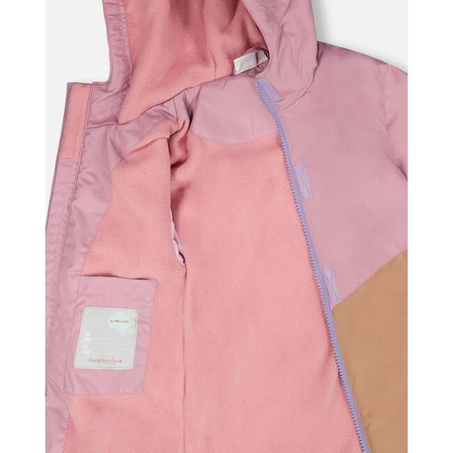 Mid-Season Jacket In Recycled Polyester, Mauve, Lilac & Beige - Jackets - 6