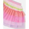 Mesh Skirt With Frills, Multicolor - Skirts - 4