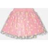Mesh And Crinkle Jersey Skirt, Pink - Skirts - 1 - thumbnail