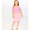 Mesh And Crinkle Jersey Dress With Smocking, Pink - Dresses - 2