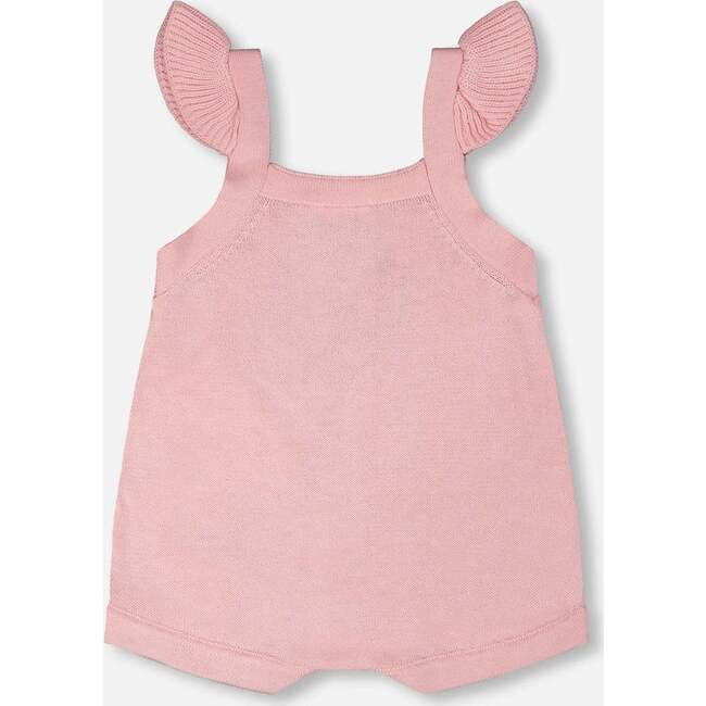 Knit Romper, Light Pink - Rompers - 3